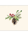 Christmas Pine Cone Notecards with Matching Envelopes - Set of 8