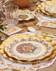 Turkey & Gourds Dinner Plates/8pk