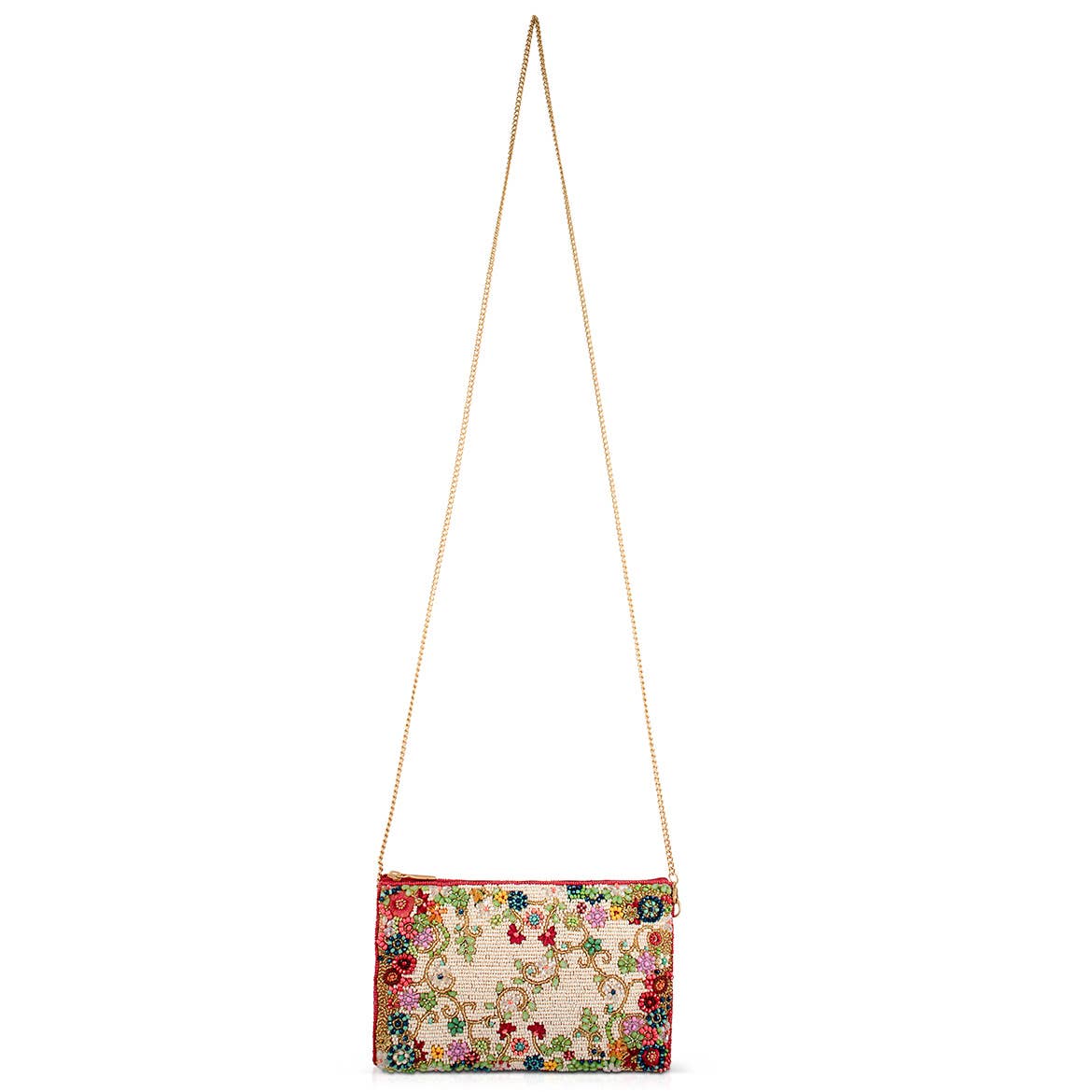 Meadow Floral Beaded Crossbody Phone Bag