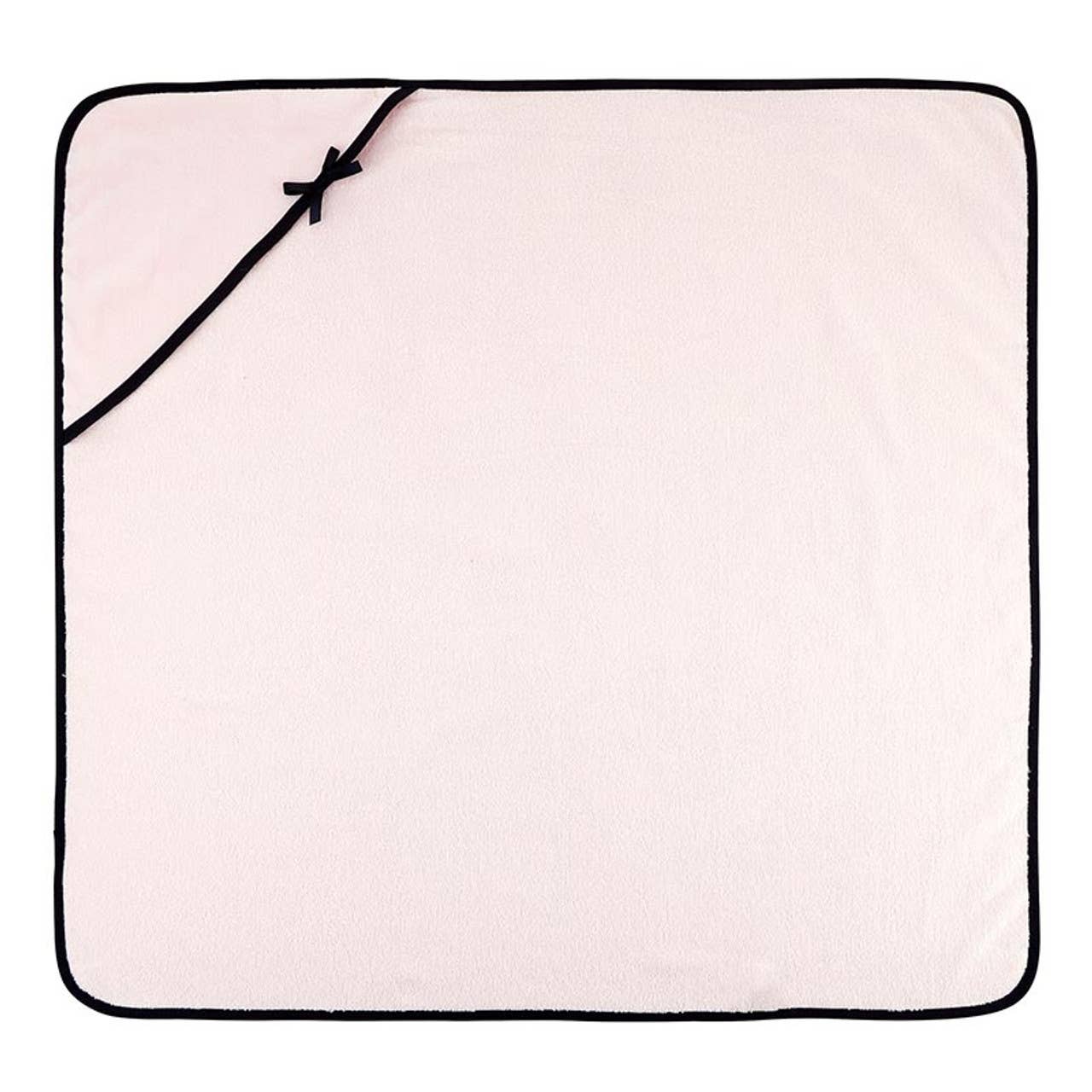 Blush Hooded Towel with Bow
