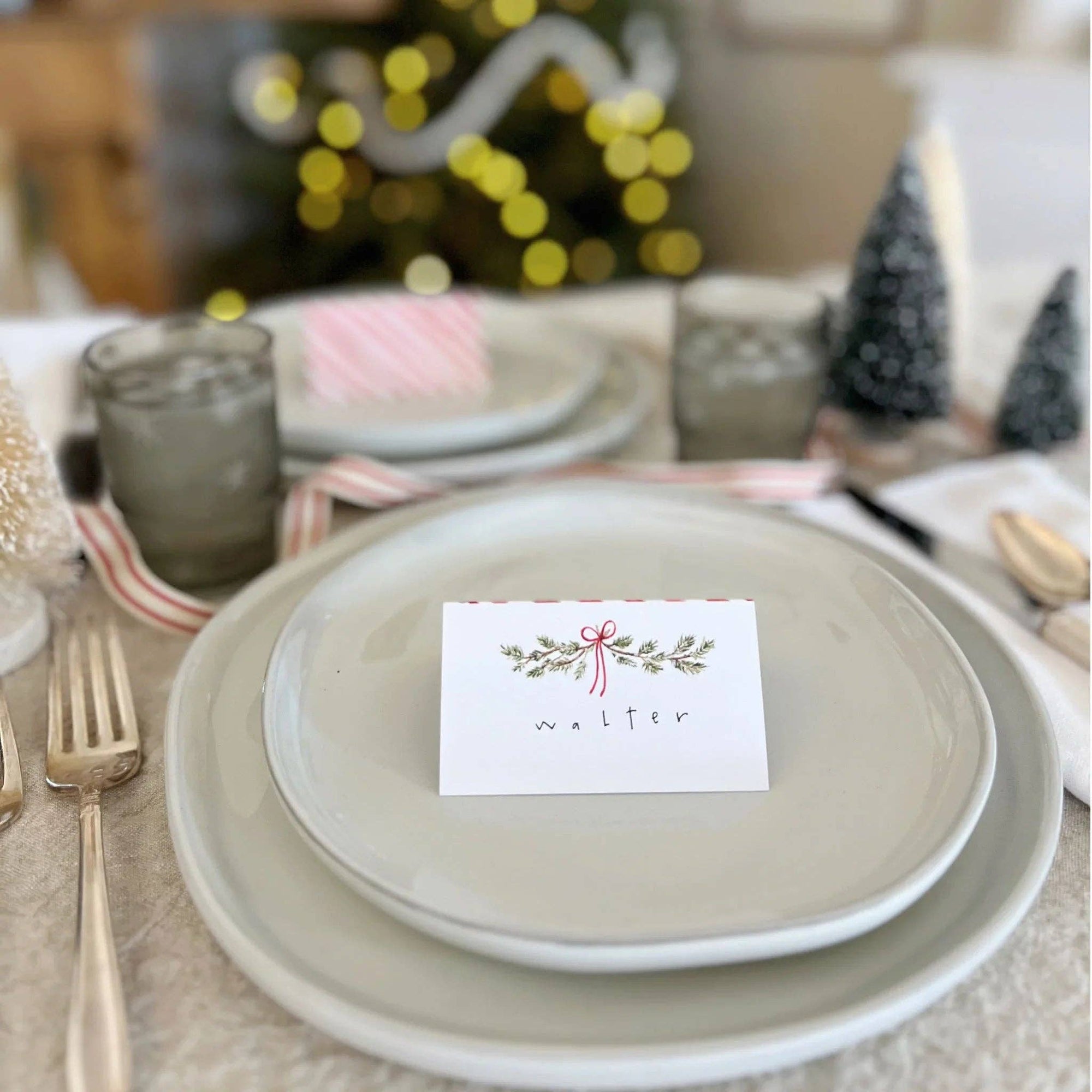 Christmas Bough Place Cards
