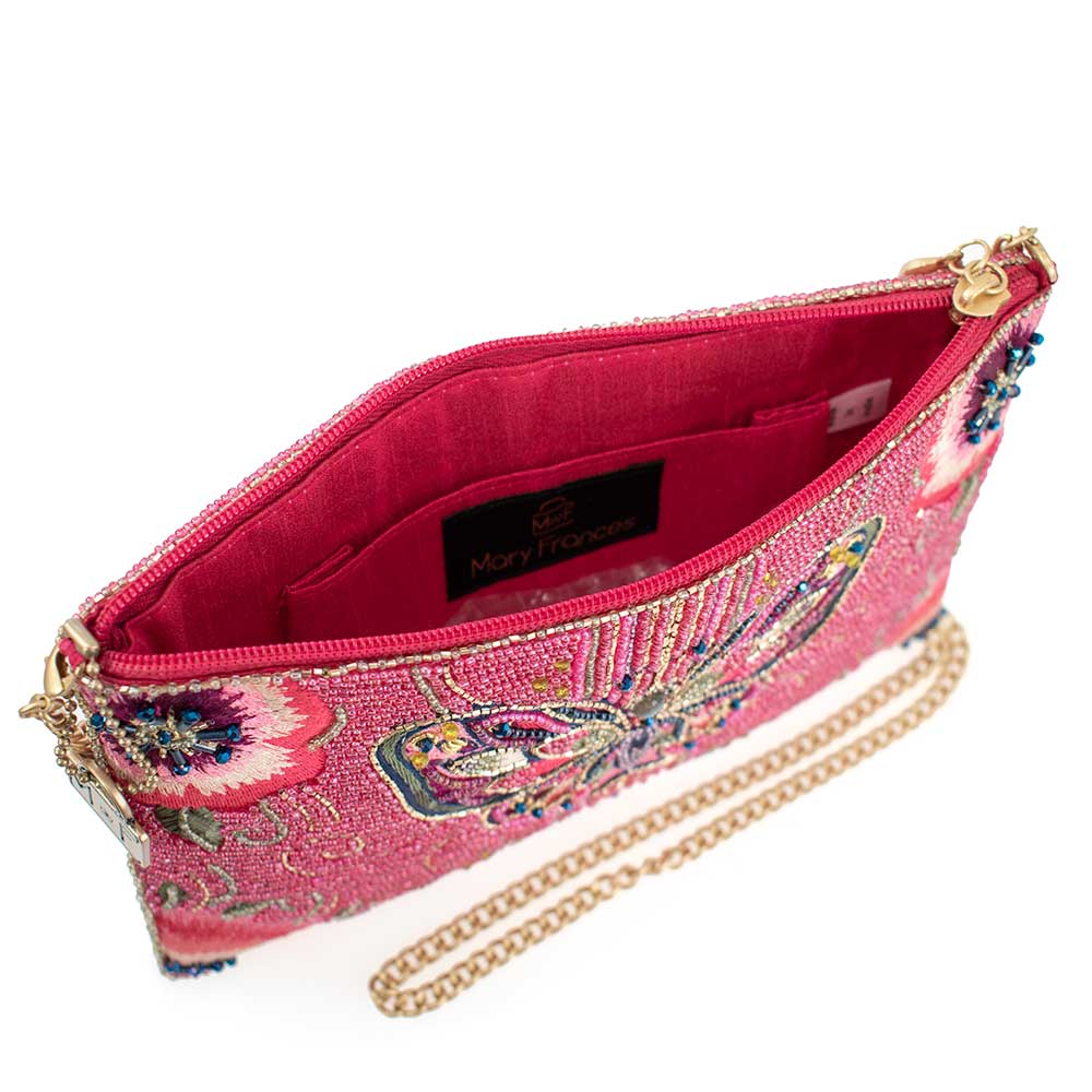 Social Butterfly Beaded Butterfly Mini Crossbody Handbag