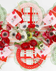 Red Basketweave Dinner Paper Plates