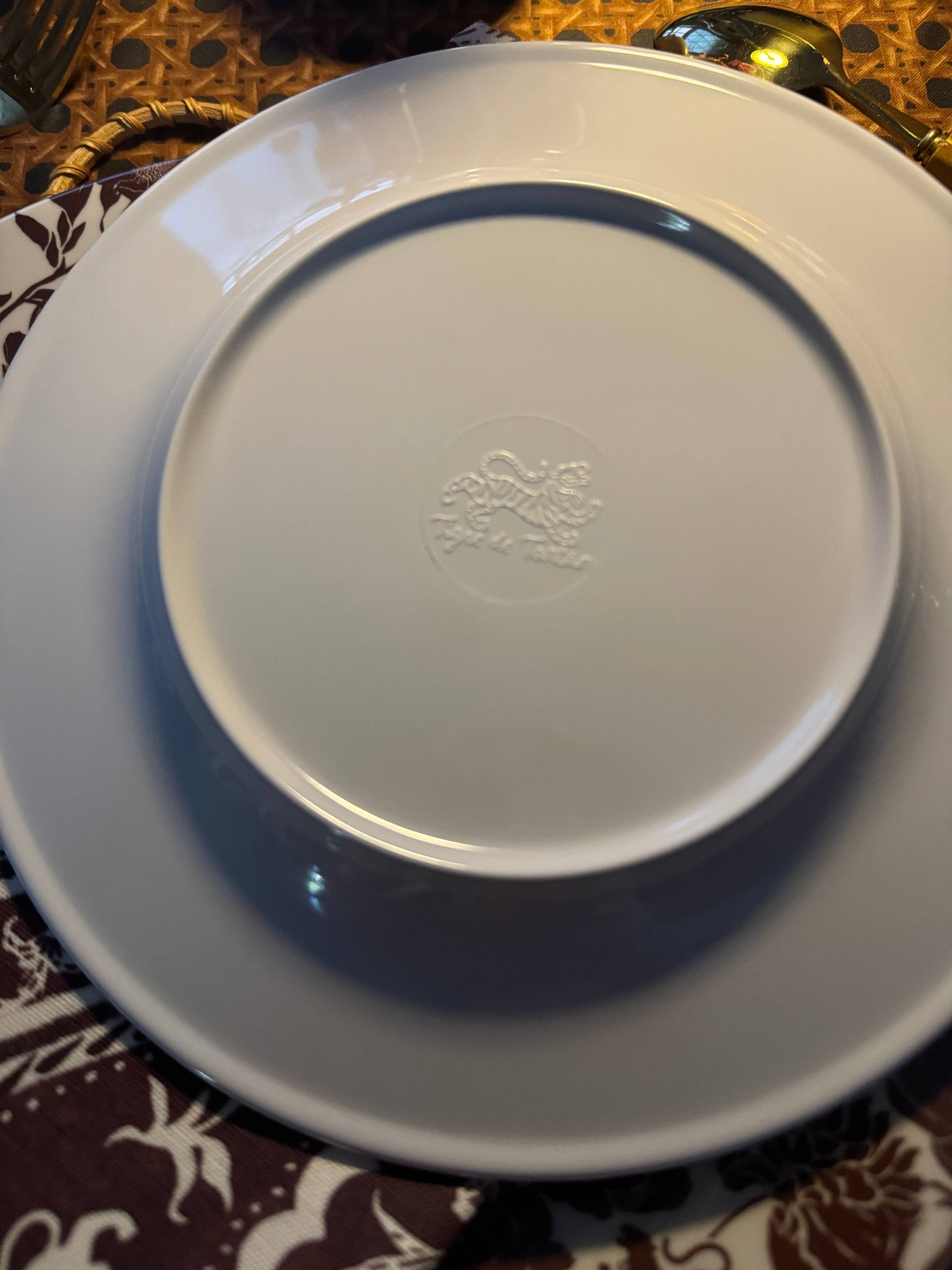Melamine Chinoiserie Garden Bleu Dinner Plate 10&quot;, Set of 4