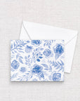 Blue Floral Watercolor Notecards