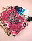 Social Butterfly Beaded Butterfly Mini Crossbody Handbag