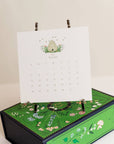 2025 Classic Desk Calendar: Gold Easel