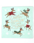 Prancin Gold Foil Christmas Cocktail Napkins