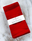 Washed Linen Napkin Set - New Color: Red