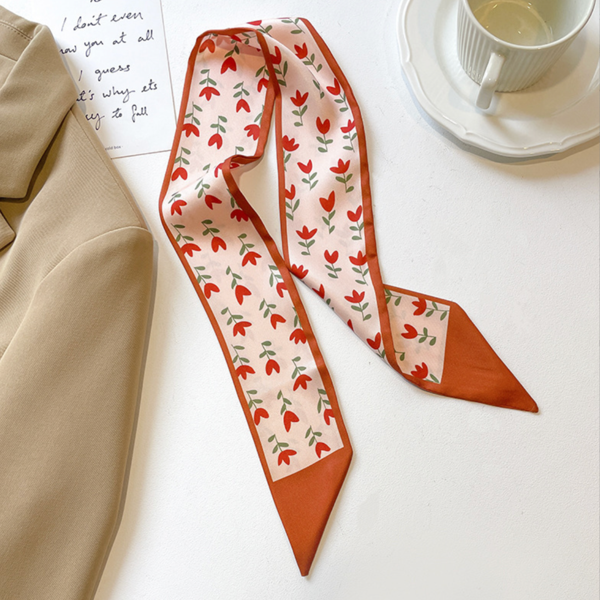 Silk Twilly Scarf Neck Scarf for Handbag Accessory Women: BRF