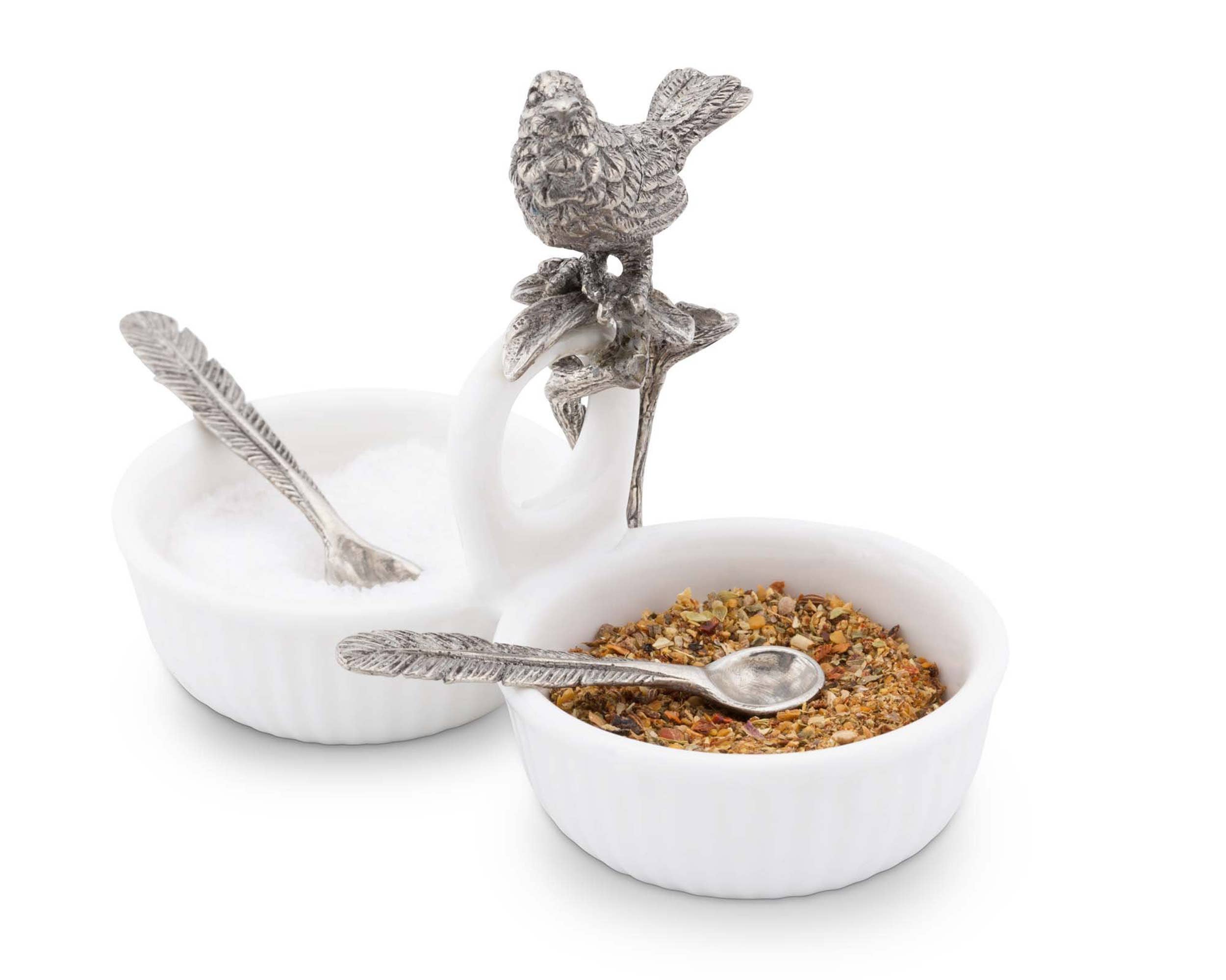 Vagabond House Song Bird Double Salt Cellar