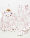 Soft Pink Toile Print Loungewear – Fall & Winter Cozy : L