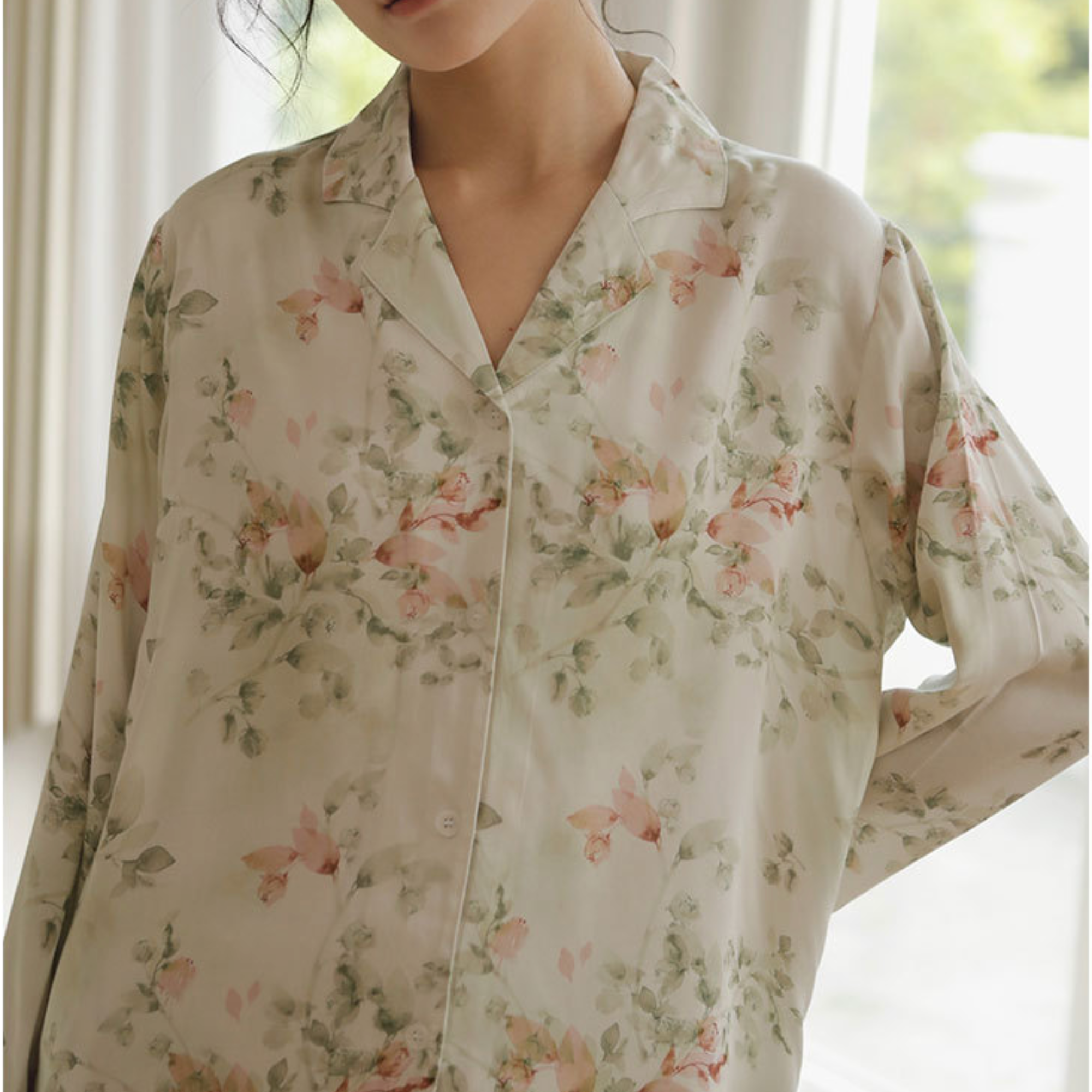 Floral Long Sleeve Pajama Set