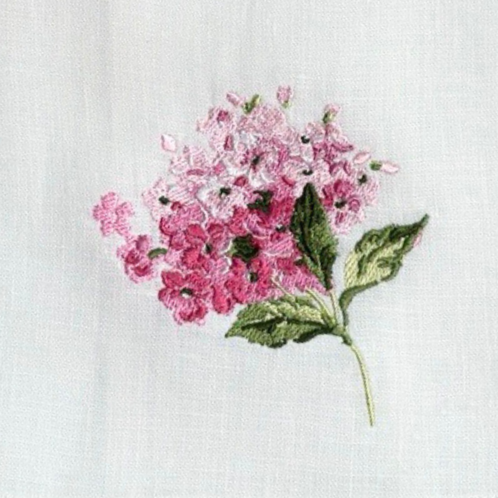 Hydrangea Towel - New: White (Pink)