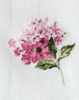 Hydrangea Towel - New: White (Pink)