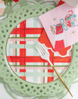 Sage Basketweave Dinner Paper Plates
