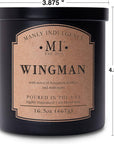 Manly Indulgence Classic+ Wingman, 2 Wick, 16.5 oz: Wingman / Classic+ Collection