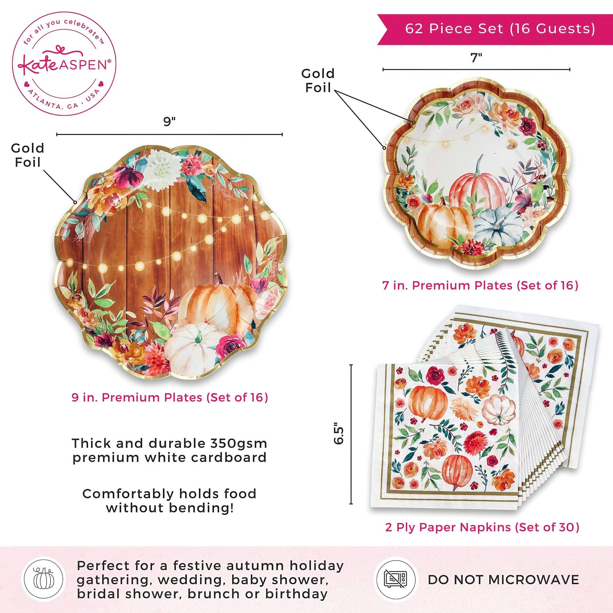 Fall/Thanksgiving Tableware Set