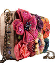 Fresh Picked Beaded Large Flowers Crossbody Handbag