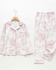 Soft Pink Toile Print Loungewear – Fall & Winter Cozy : L