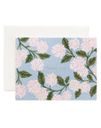 Floral card with 'Thank You' text on a light blue background