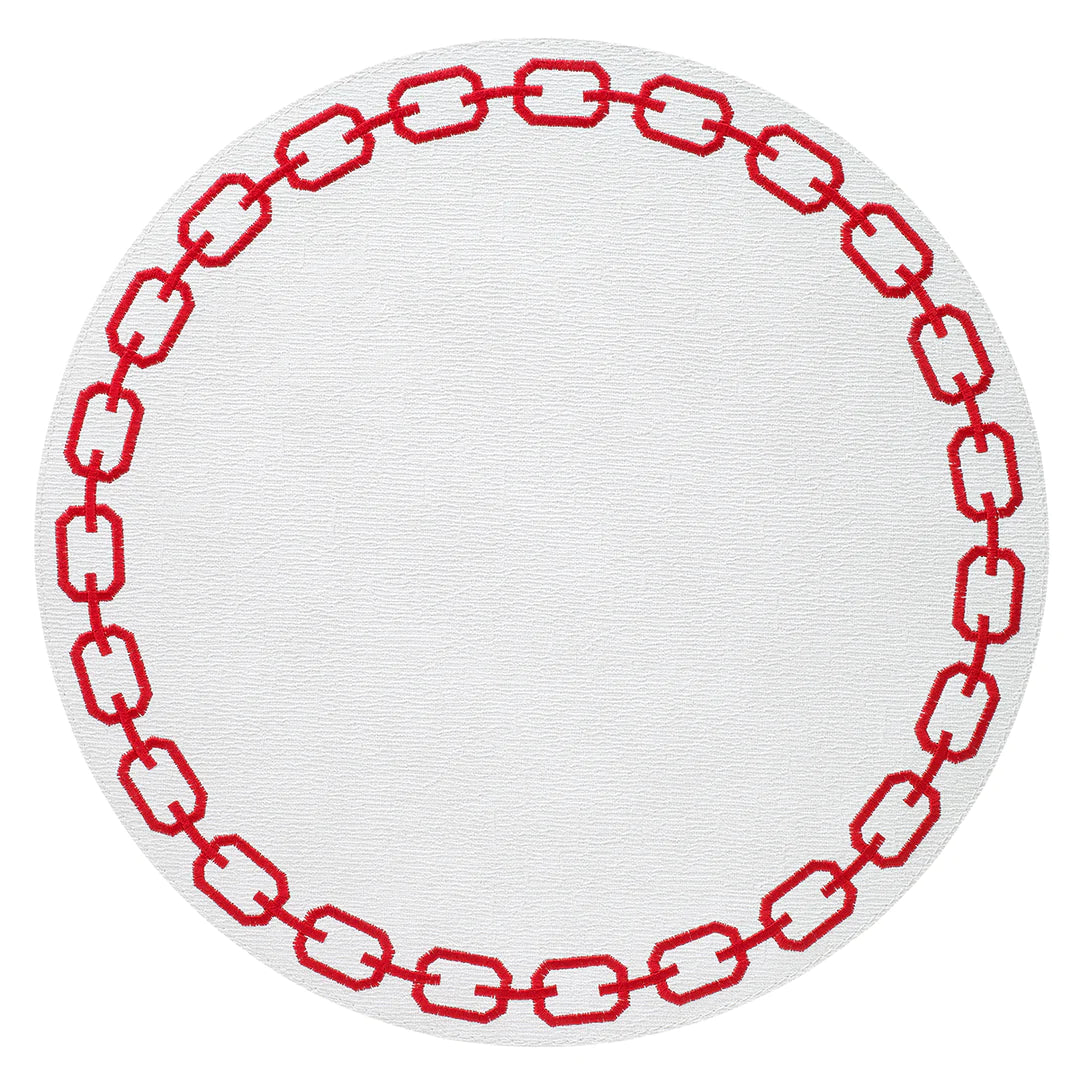White and Red Chains Placemats