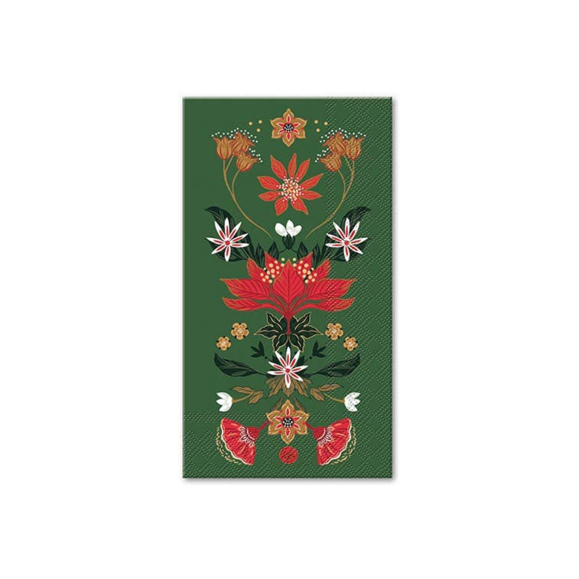 Floral design on a green background