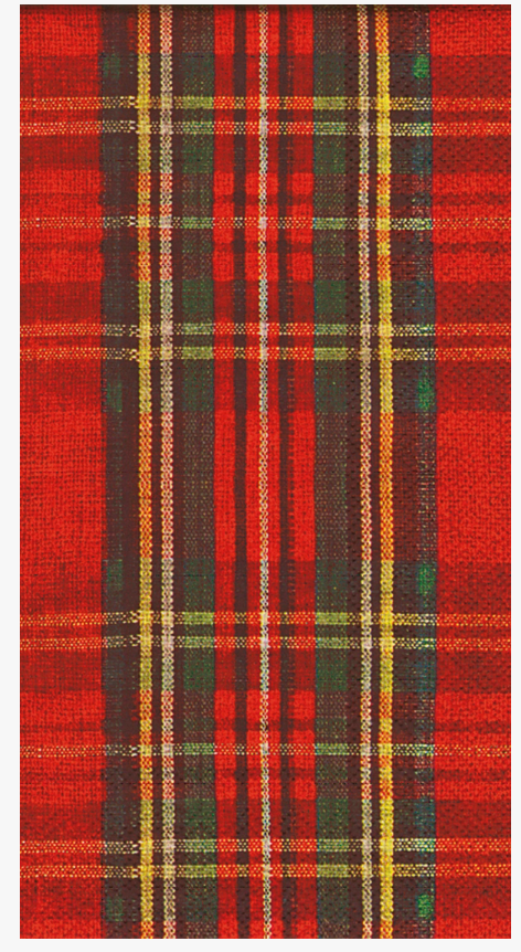 Red Plaid Guest towel paper napkins