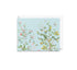 Greeting card with floral design on a light blue background