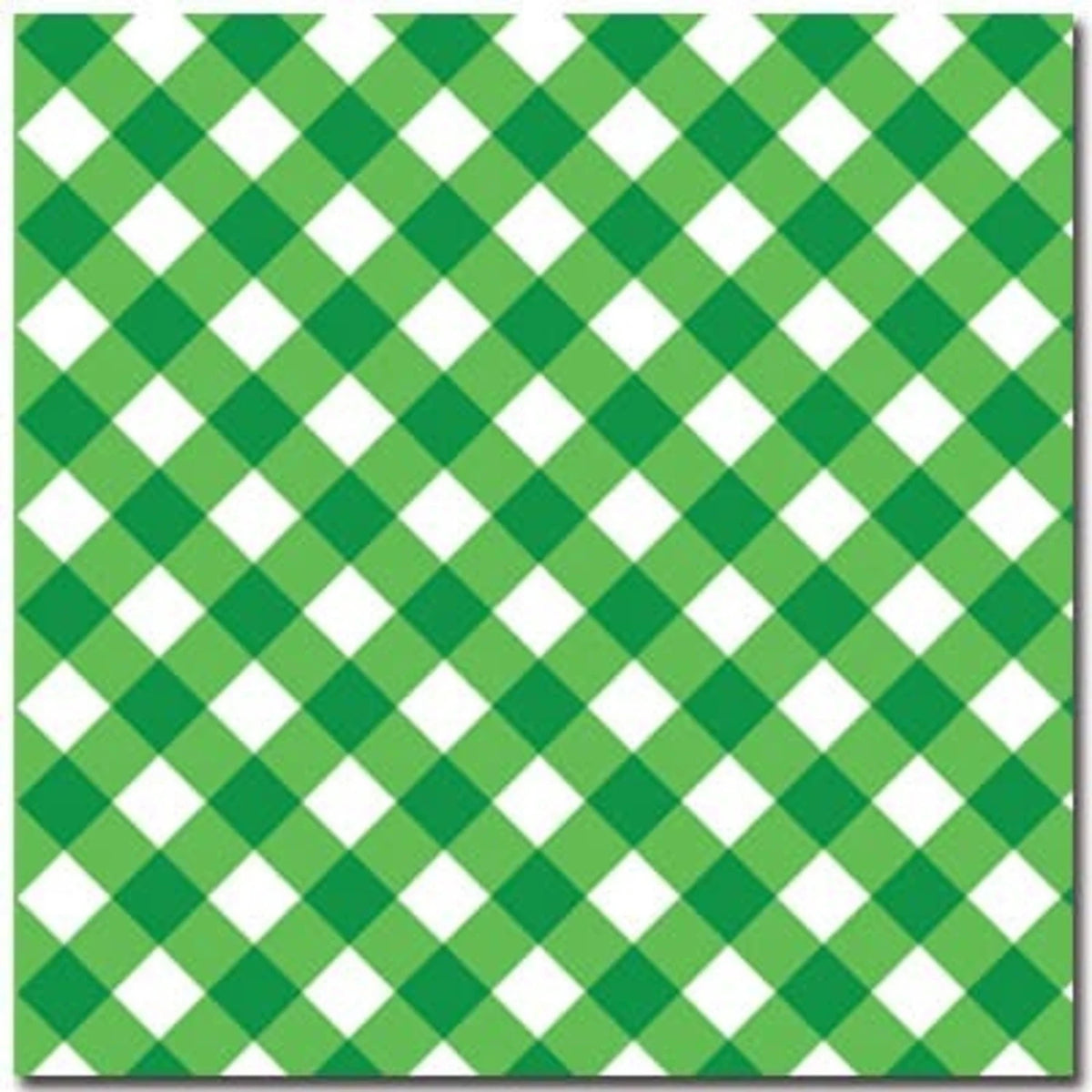A checkered pattern paper with a green and white color scheme.