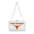 Acrylic Hook Em' Horns Stadium Bag on an acrylic strap.