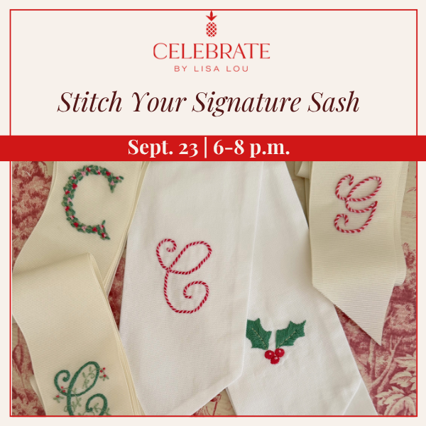 Stitch Your Signature Sash | Sept. 23