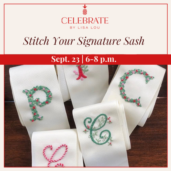 Stitch Your Signature Sash | Sept. 23