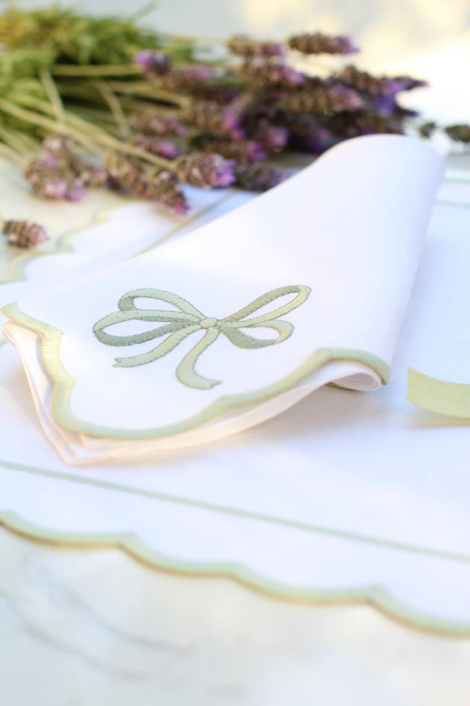 Sage Bow Napkin