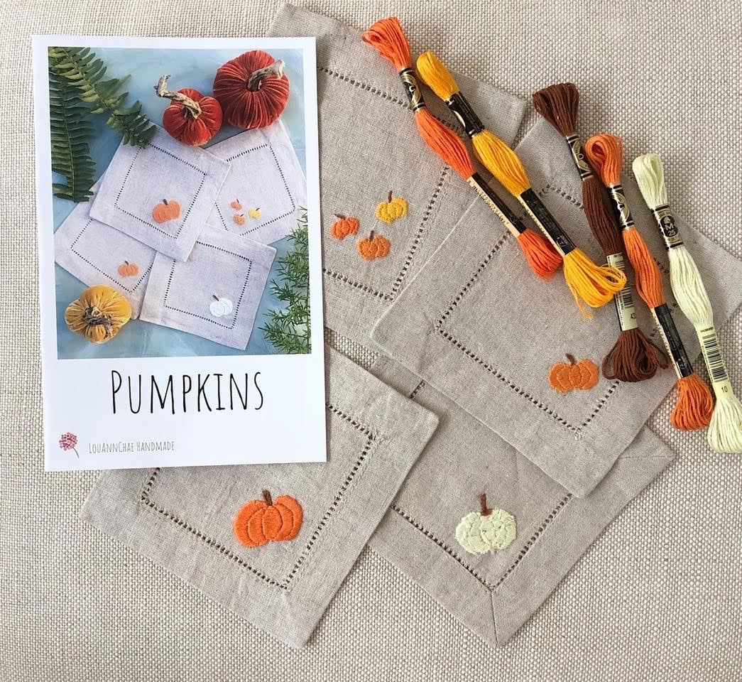 Pumpkin Cocktail Napkin Embroidery Class | September 13th