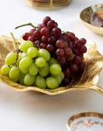 Leaf Bowl With Grapes
