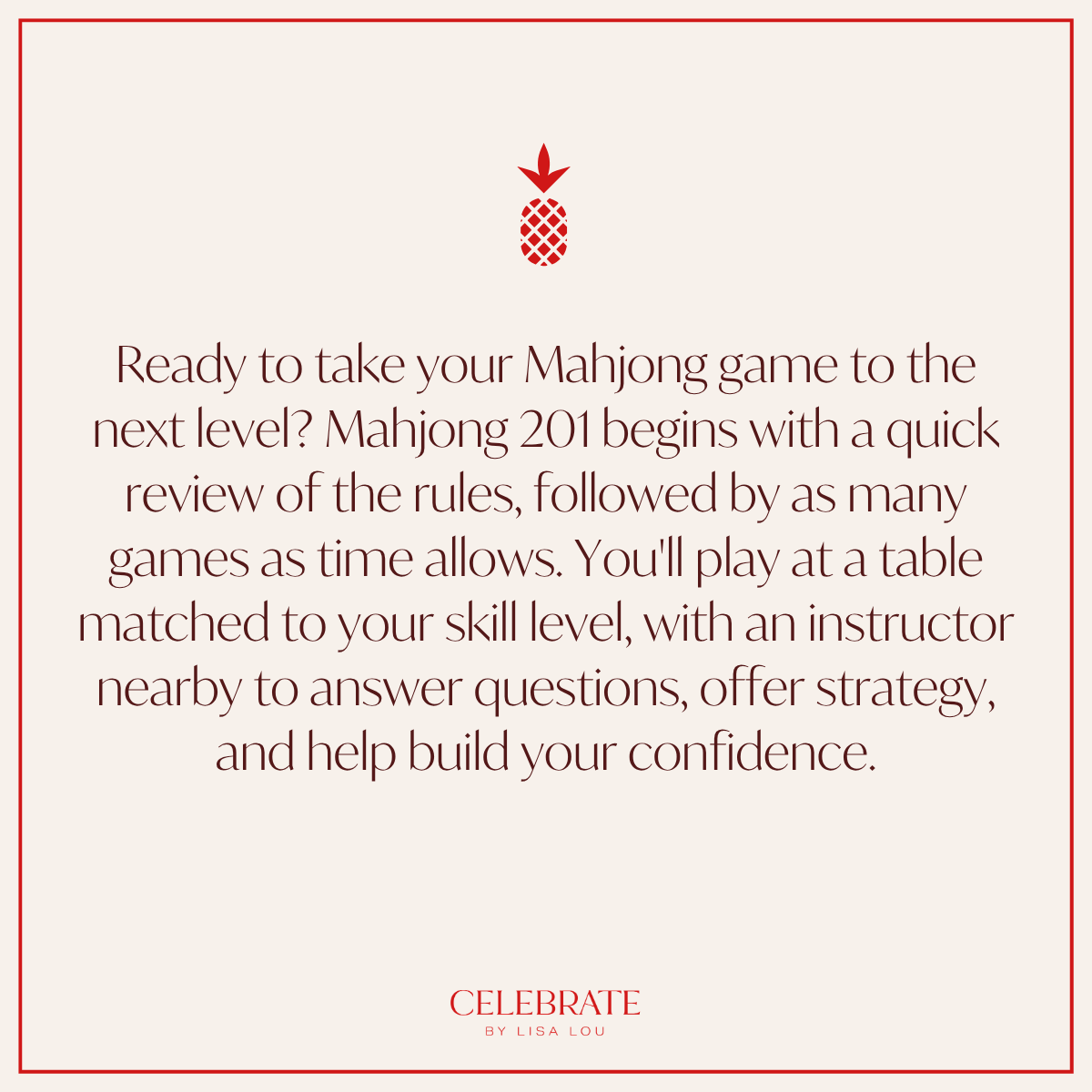 Mahjong 201 | September 29