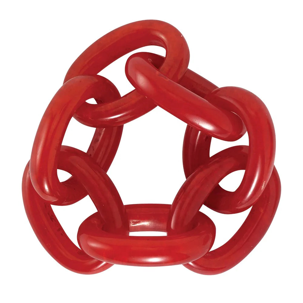 Red Chain Link Napkin Ring