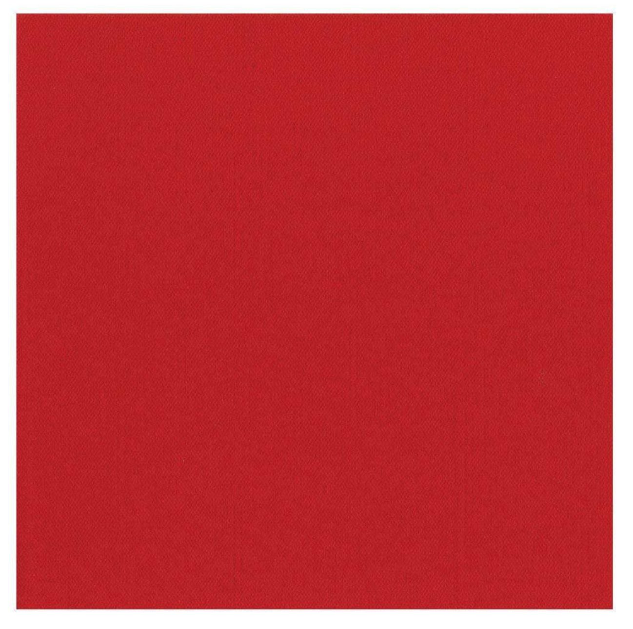A solid red textured square paper dinner napkin