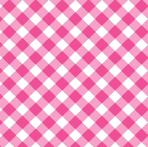 Pink Gingham Paper- Sold by the Sheet
