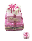 Pink Birthday Cake with Present Box