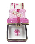 Pink Birthday Cake with Present Box