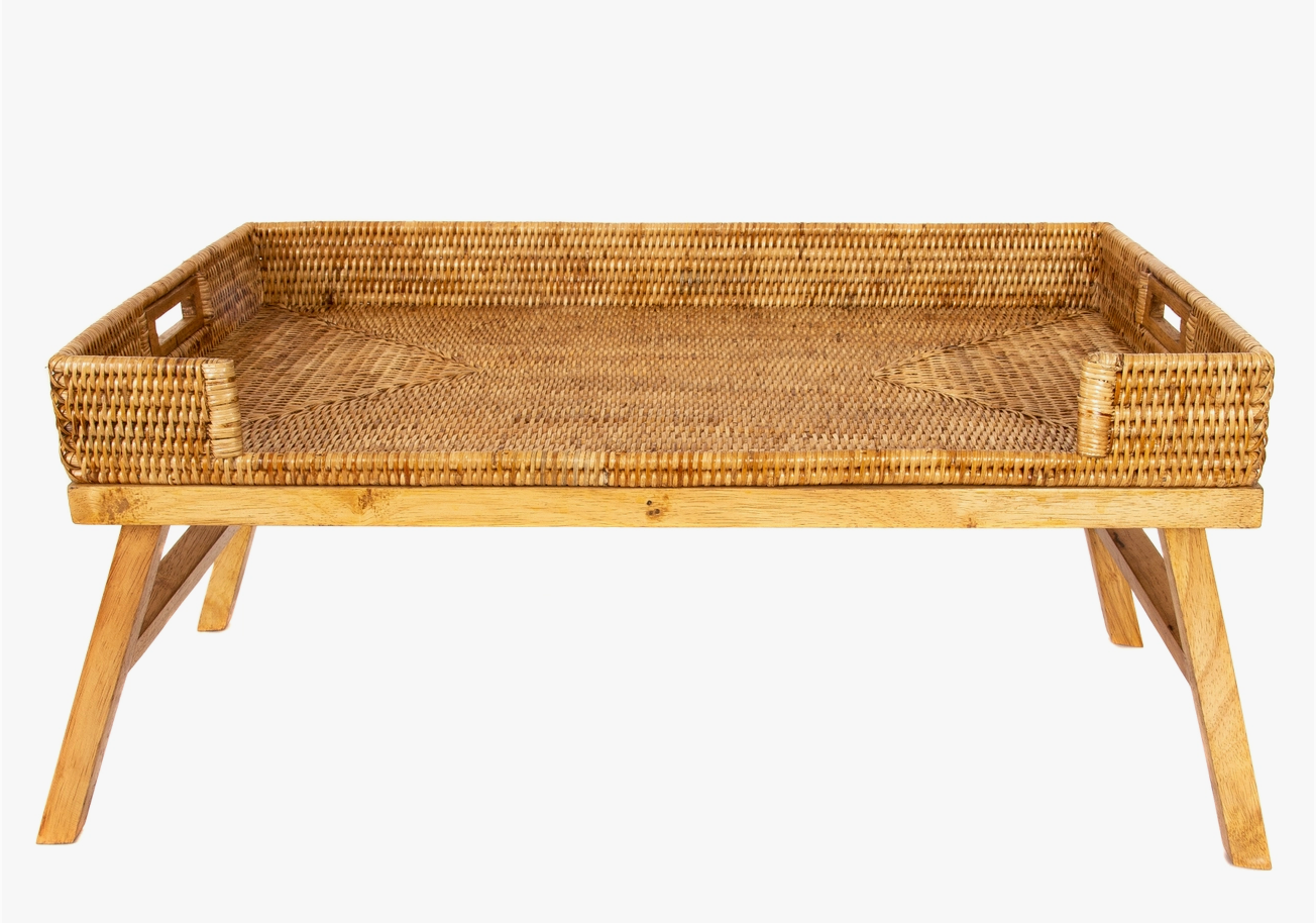 Picture of a rattan breakfast tray/table