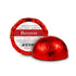 Red aromatherapy shower burst with packaging on a white background