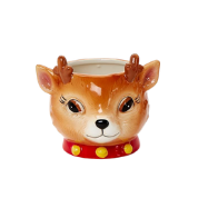 Deer-shaped mug on a white background