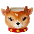 Deer-shaped mug on a white background
