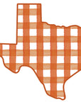 Plaid Texas (Burnt Orange)- Door Hanger
