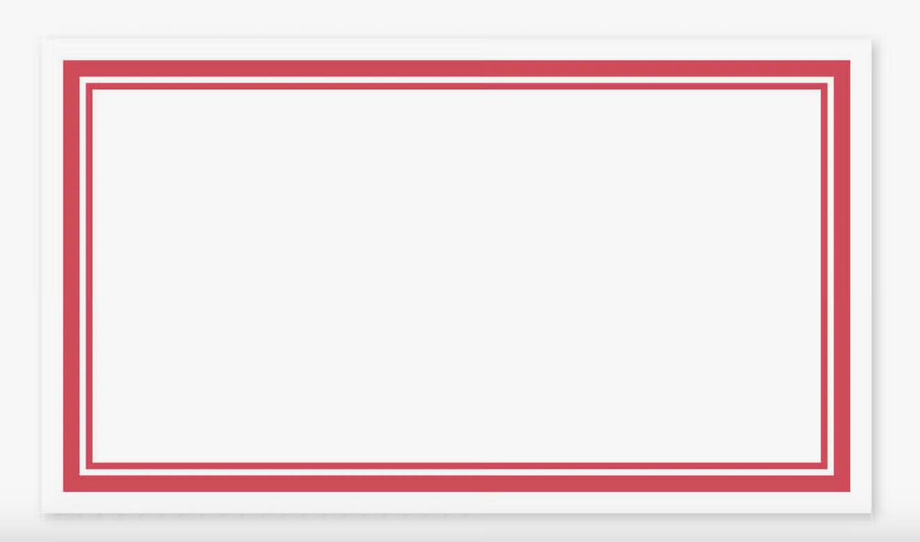 Red Border Place Card – Celebrate By Lisa Lou