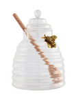 Gold Bee Honey Jar with Dipper