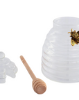 Gold Bee Honey Jar with Dipper